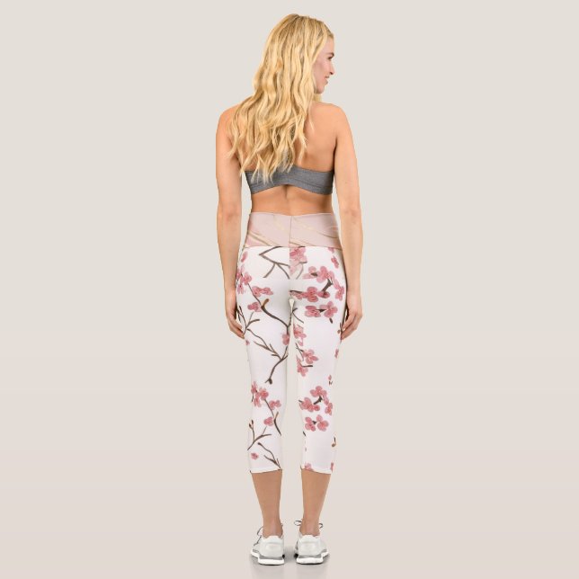 Leggings Capri Leyendas Florales de Yoga (Reverso)