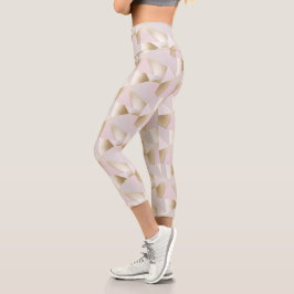 Leggings Capri Leyendas geométricas de oro rosado de bonito