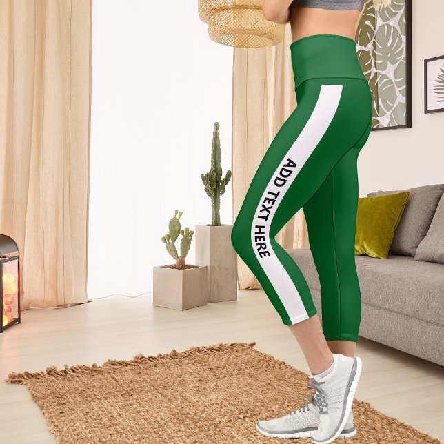 Leggings Capri Leyendas personalizadas hechas por Personalizados: (Personalized Custom Made Leggings– Create Your Own Capri Leggings)
