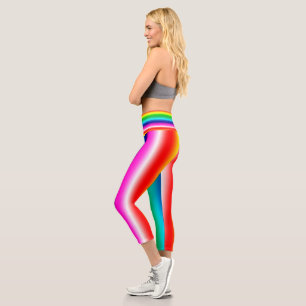 Leggings Capri Leyendas: rayas arco iris