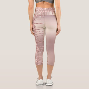 Leggings Capri Leyendas Rosa Purpurina Gold