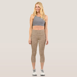 Leggings Capri Leyendas Taupe de resumen de oro