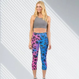Leggings Capri Liberar tu estilo con la energía de Neon Leopard G