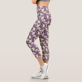 Leggings Capri Lilacs Sobre El Púrpura