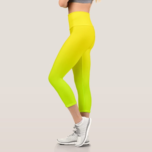 Leggings Capri Lime ligero moderno y Ombre de limón (Izquierda)