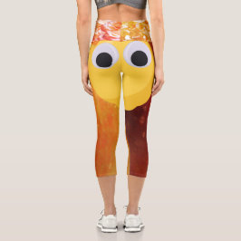 Leggings Capri Limón, fruta con ojos de google y rosa de manzana