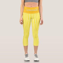 LEGGINGS CAPRI "LIMONADA" DE JEANIE DEE, CINTURA ALTA PERSONALIZA