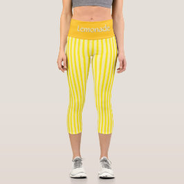 LEGGINGS CAPRI "LIMONADA" DE JEANIE DEE, CINTURA ALTA PERSONALIZA