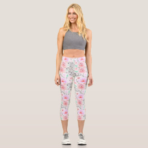Leggings Capri Lindo azteca floral pastel colorido
