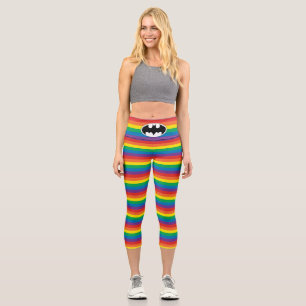 Leggings Capri Logo del arco iris de Batman