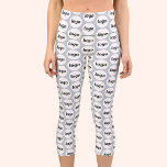 Leggings Capri Logotipo simple Patrón comercial Polvo Azul<br><div class="desc">Diseño sencillo de patrones de logotipo para fomentar la lealtad de la marca y promover su pequeña empresa. Reemplace el logotipo por el suyo propio y cambie el color de fondo de la Herramienta de diseño a personalizar.</div>