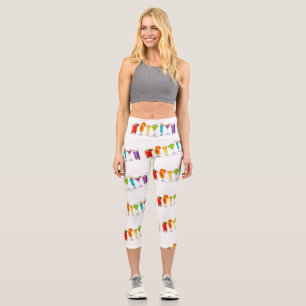 Leggings Capri Los cócteles alcohólicos LGBTQIA gay de SlipperyJo