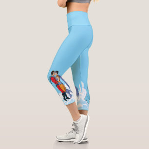 Leggings Capri Los dos superhéroes de Slipperyjoe besándose f