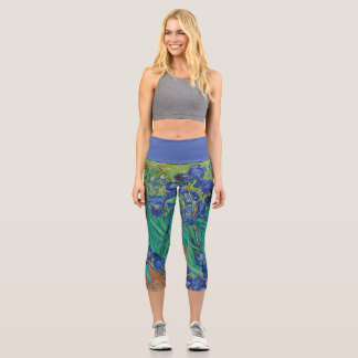 Leggings Capri Los iristas Vincent van Gogh Capris de alto nivel