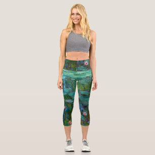 Leggings Capri Los lirios de agua de Monet