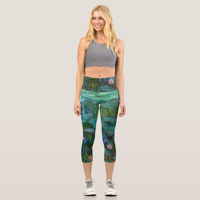 Leggings Capri Los lirios de agua de Monet (Anverso)