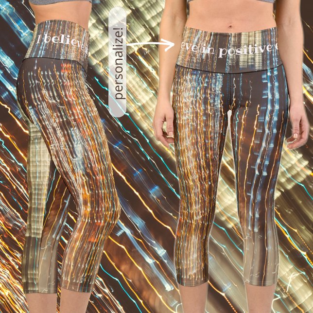 Leggings Capri Luces de invierno retro (Subido por el creador)