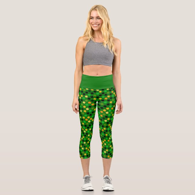 Leggings Capri Lucky Clover Green (Anverso)