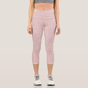 Leggings Capri Lugares dálmatas rosados, puntos dálmatas, impresi