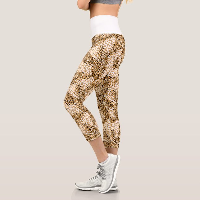 Leggings Capri Lugares silvestres y hojas de palma (Izquierda)