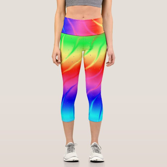 Leggings Capri Luminosas piernas de Rainbow Capri (Anverso)