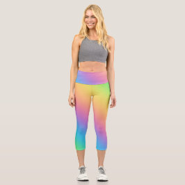 Leggings Capri Luminosas piernas de Rainbow Capri
