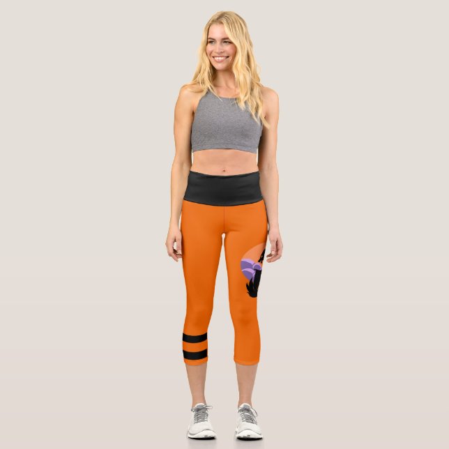 Leggings Capri Luna Capris-Cylla de alto deseo naranja (Anverso)