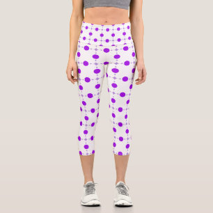 Leggings Capri Lunares Morados, Patrón de Lunares, Lunares, Punte