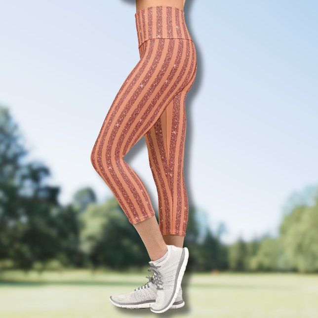 Leggings Capri Lunares Verticales Modernos de Naranja Mango con B (Subido por el creador)