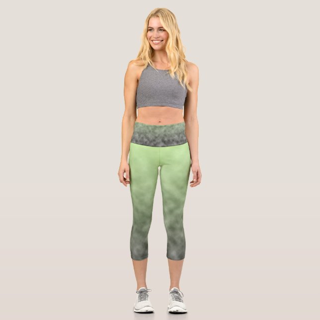 Leggings Capri Luz de hoja de niebla (Anverso)