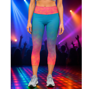 Leggings Capri Luz de neón posterior