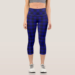 Leggings Capri MacKay tartan azul chapa