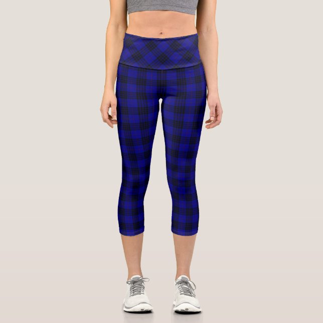 Leggings Capri MacKay tartan azul chapa (Anverso)