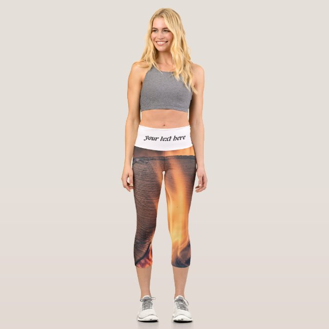 Leggings Capri Madera en llamas (Anverso)