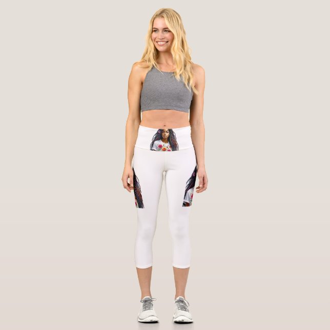 Leggings Capri Magia de chica negra (Anverso)