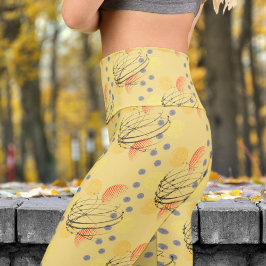 Leggings Capri Magnífico patrón vórtice atómico yoga