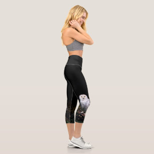 Leggings Capri Majestuoso búho de invierno