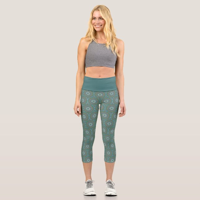 Leggings Capri Mandala Green (Anverso)