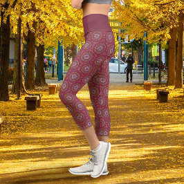 Leggings Capri Mándala Magenta