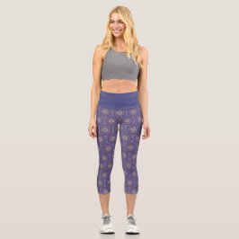 Leggings Capri Mándala Púrpura