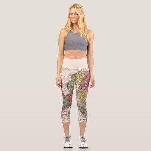 Leggings Capri Mapa antiguo inspirado (9)