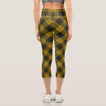 Leggings Capri Maquillaje tartán amarillo chapa<br><div class="desc">MacLeod clan tartan amarillo chapa negra</div>