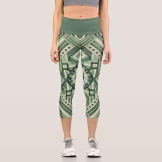 Leggings Capri Máquina verde