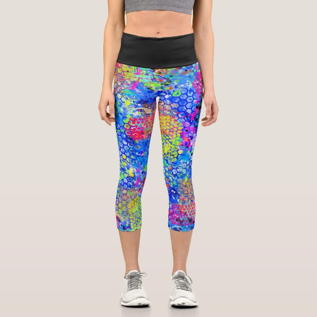 Leggings Capri Mar de Graffiti (Anverso)