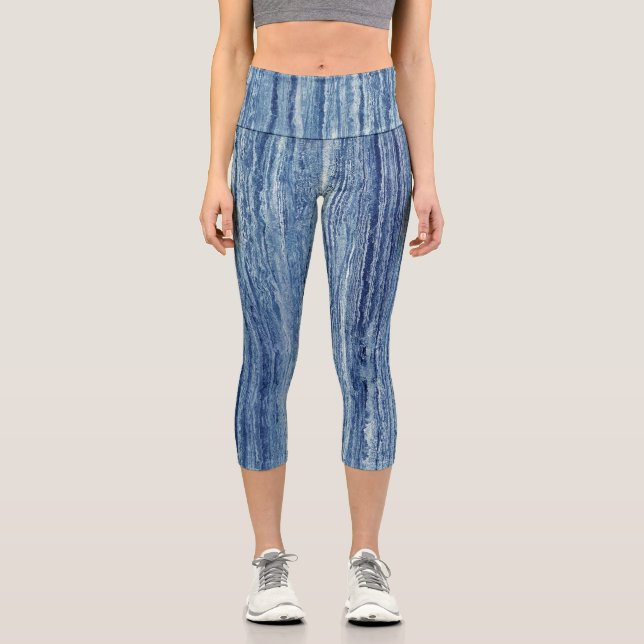 Leggings Capri Marble azul (Anverso)