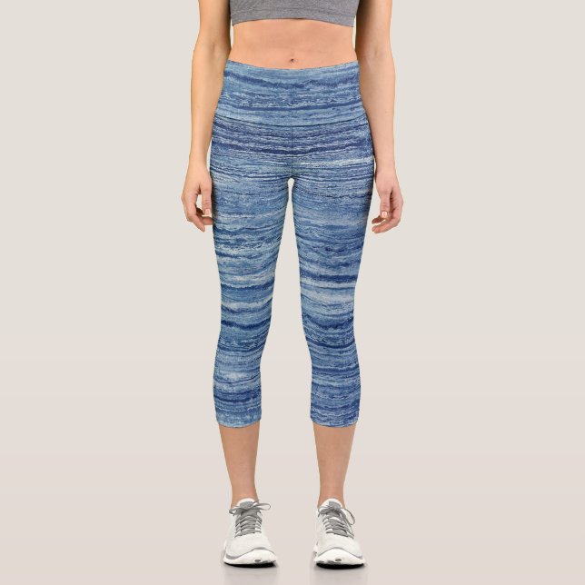 Leggings Capri Marble azul (Anverso)