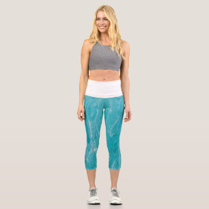 Leggings Capri Marble High Waisted Capris