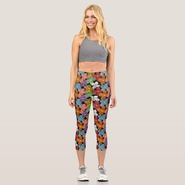 Leggings Capri Margaritas de Tiza (Anverso)