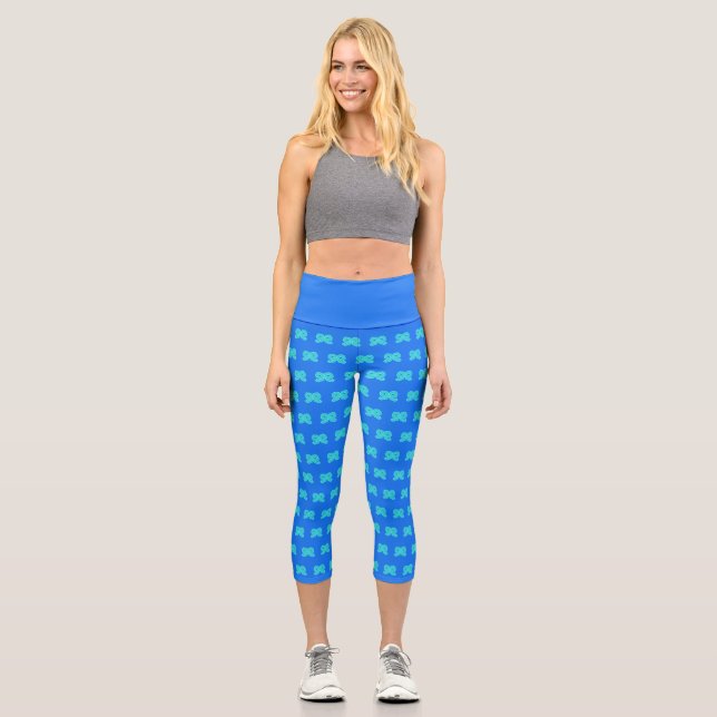 Leggings Capri Marie Antoinette Blue Bow (Anverso)