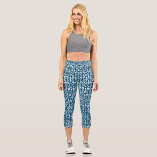 Leggings Capri Marinero de la marina Elemento patrón de mar